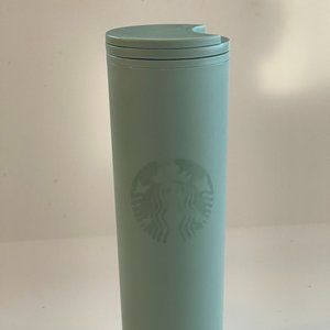 Starbucks Recycled Eco-friendly Matte Mint Green 16oz Hot Tumbler Used